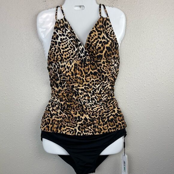 NWT Calvin Klein Matching Swim Tankini and Bottoms Size L - Picture 1 of 6